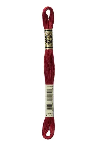 Embroidery Floss in Red Leather 3777 
