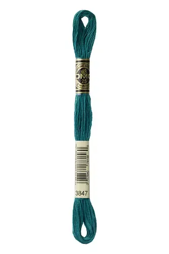 Embroidery Floss in Chinese Green 3847 
