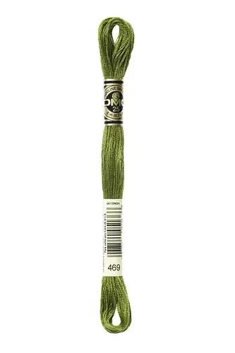 Embroidery Floss in Golden Moss Green 469 