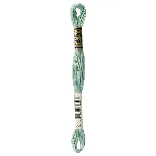 Embroidery Floss in Very Light Blue Green 504