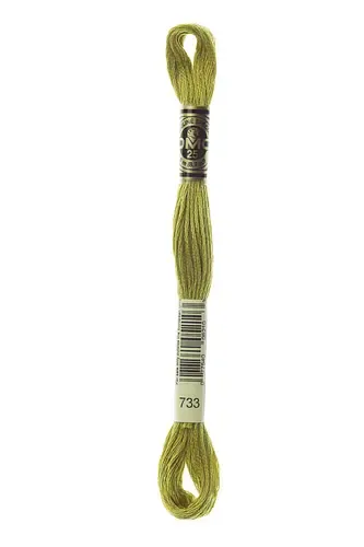 Embroidery Floss in Golden Green 733 