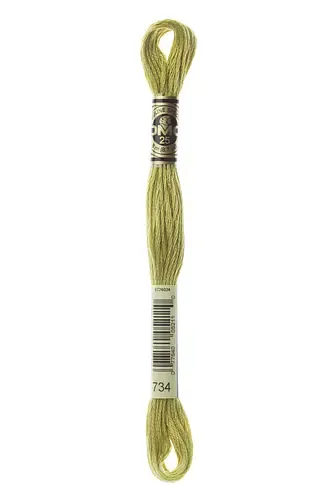 Embroidery Floss in Broken Olive 734 