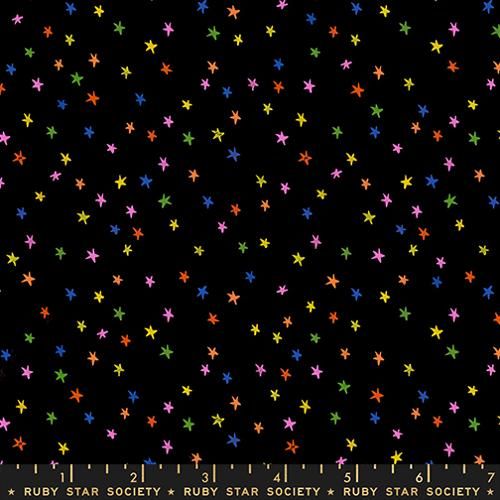 Mini Starry in Vivid Rainbow on Black