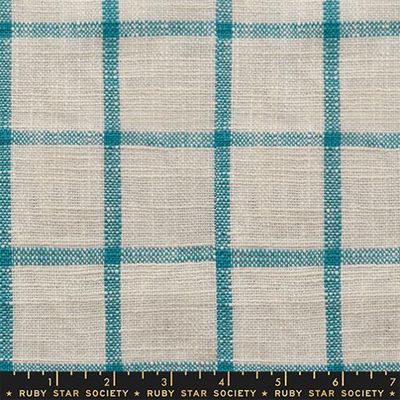 Sunshine Toweling Kitchen Window in Turquoise 16”