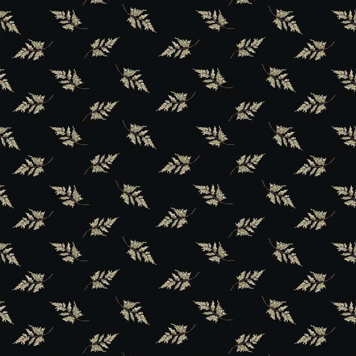 SALE Leaves in Black