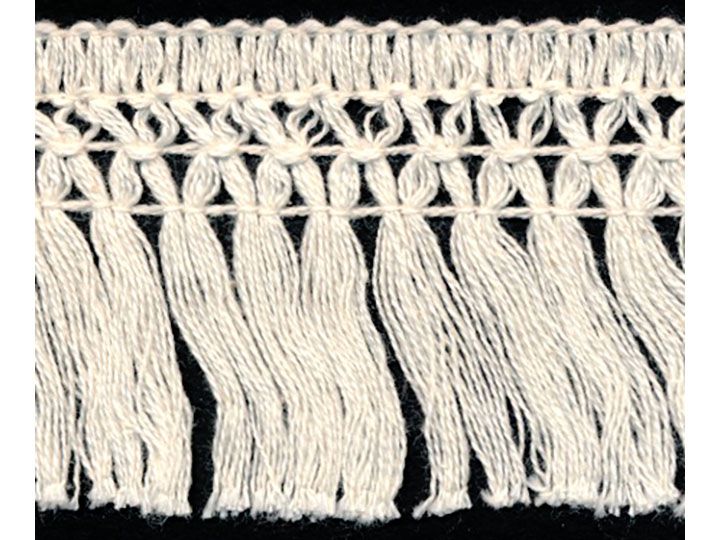 Cotton Knotted Fringe 2" in Natural