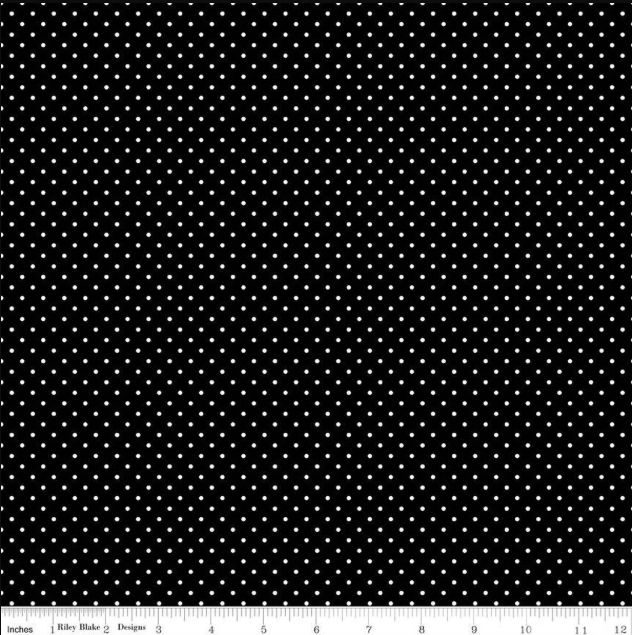 Swiss Dot in White on Black
