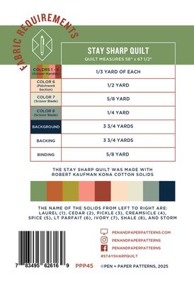 Stay Sharp Quilt Pattern