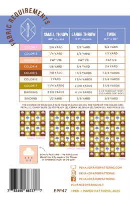 Chance of Rain Quilt Pattern