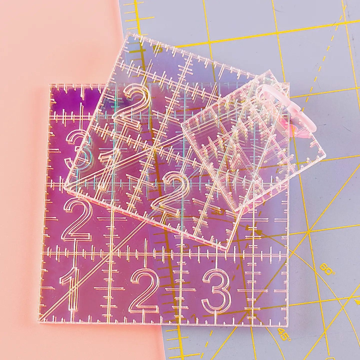 Mini Squares Set - Iridescent Quilting Rulers