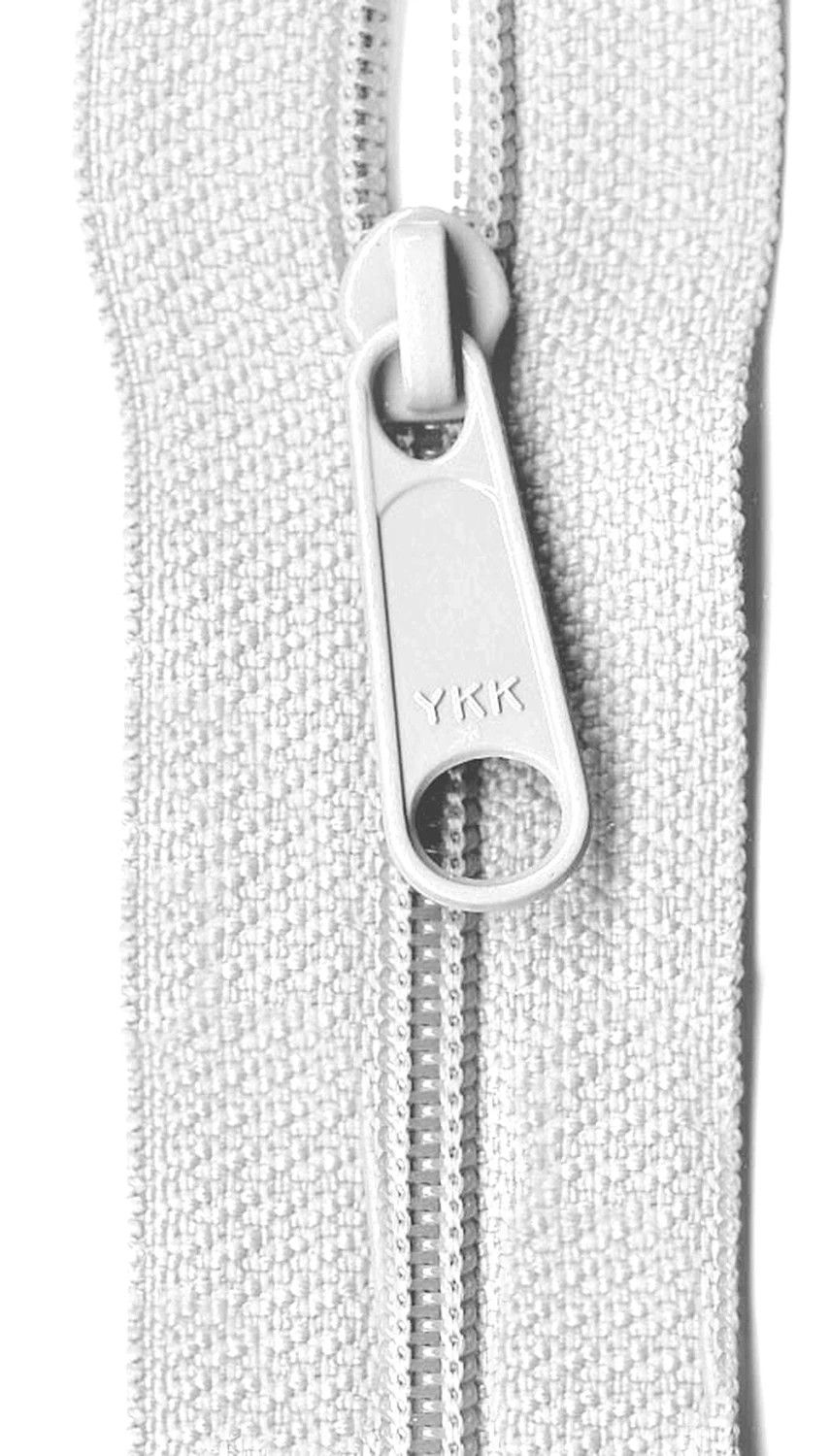 Ziplon 14" Closed Bottom Zipper in White