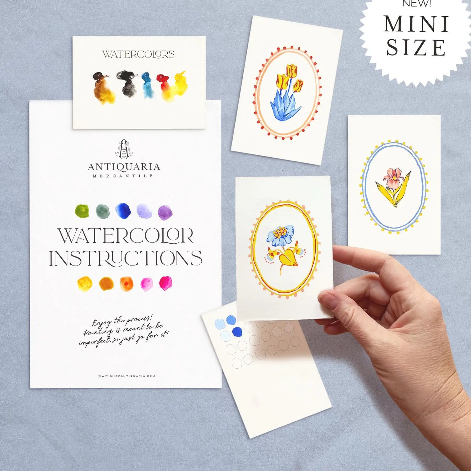 Mini Watercolor Kit: Folk Flowers
