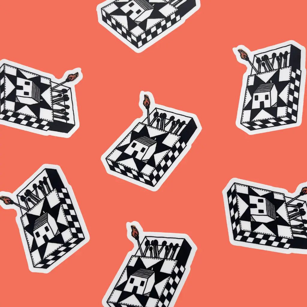 Matchstick Quilting Sticker