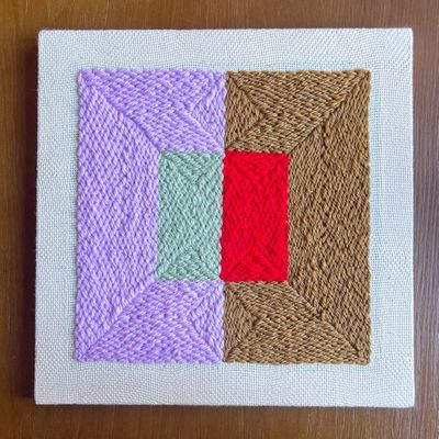 Color Plane in Teddy Punch Needle Kit