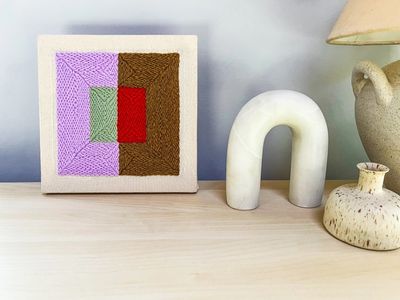 Color Plane in Teddy Punch Needle Kit