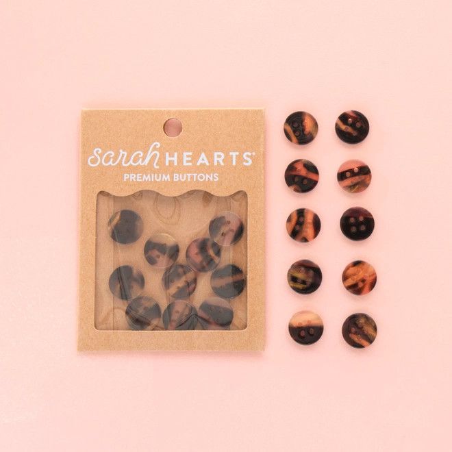 Tortoise Shell Buttons Small 5/8"