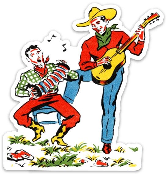 Singing Cowboys Sticker