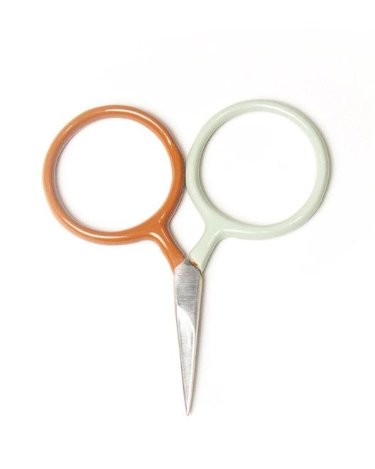 Two-Tone Circle Mini Scissors in Koi/Mist