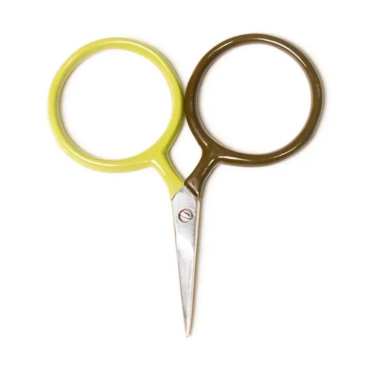 Two-Tone Circle Mini Scissors in Moss/Sprig