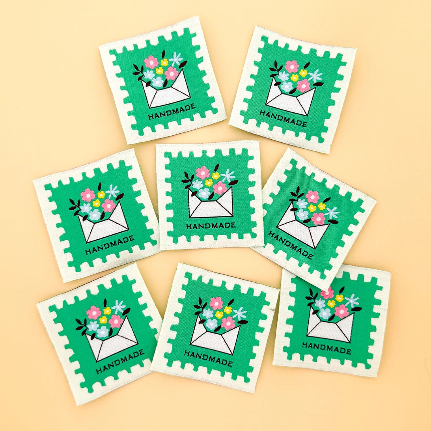 Bloom Note Woven Labels 8pk