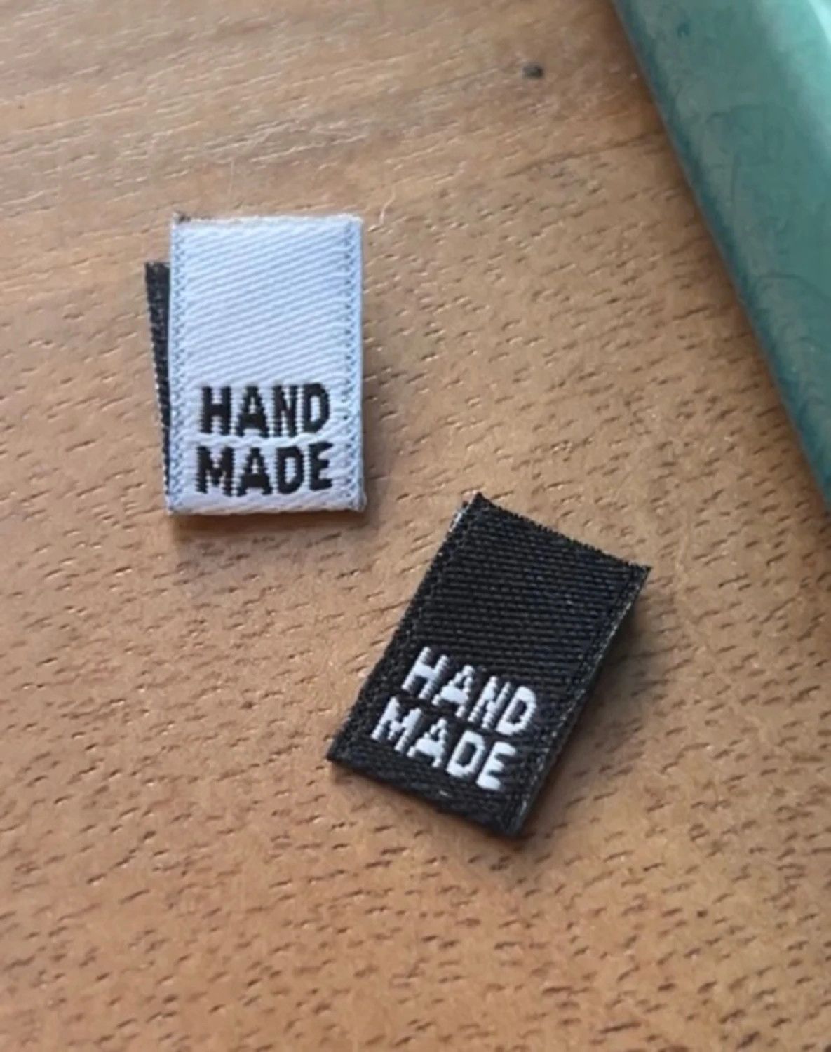 Hand Made Mini Woven Labels 6pc