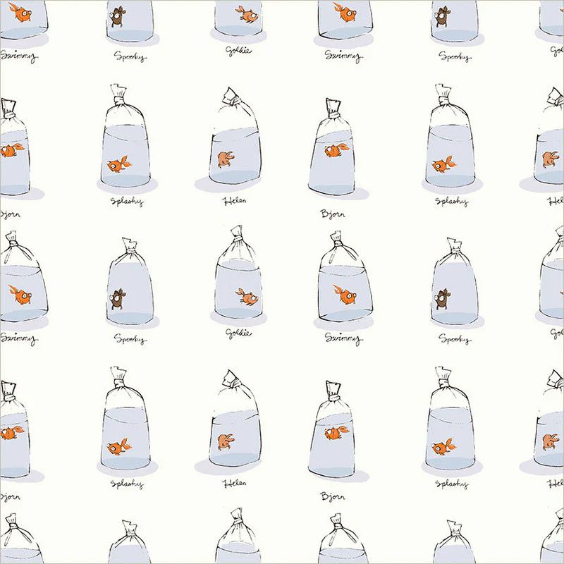 Goldfishes in Bags in White