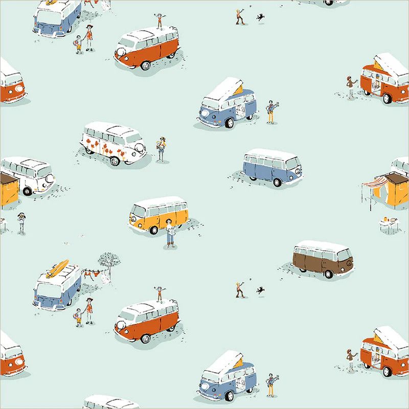 Bus in Aqua