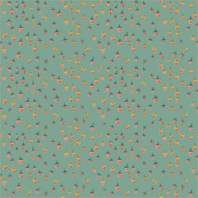 Field Strawberries in Teal