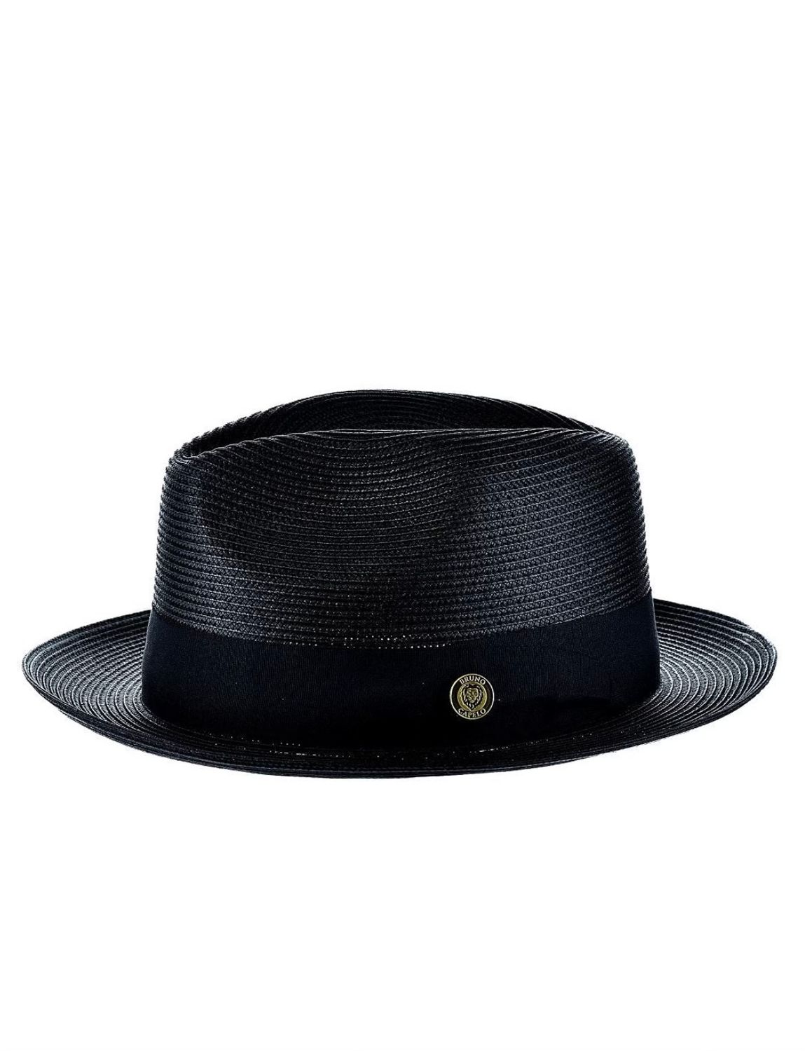 Francesco Straw Brim, Color: Black, Size: S