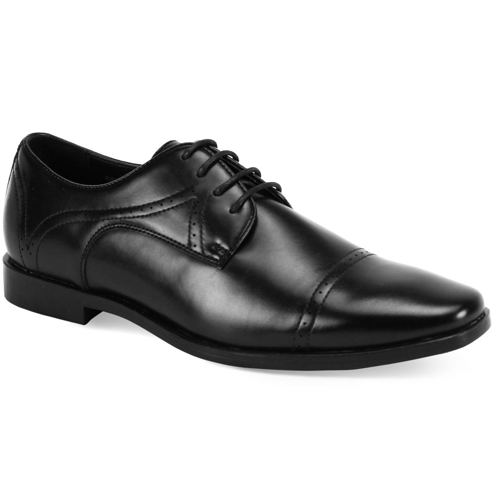 Cap Toe Wide Lace-Up, Color: Black, Size: 6.5