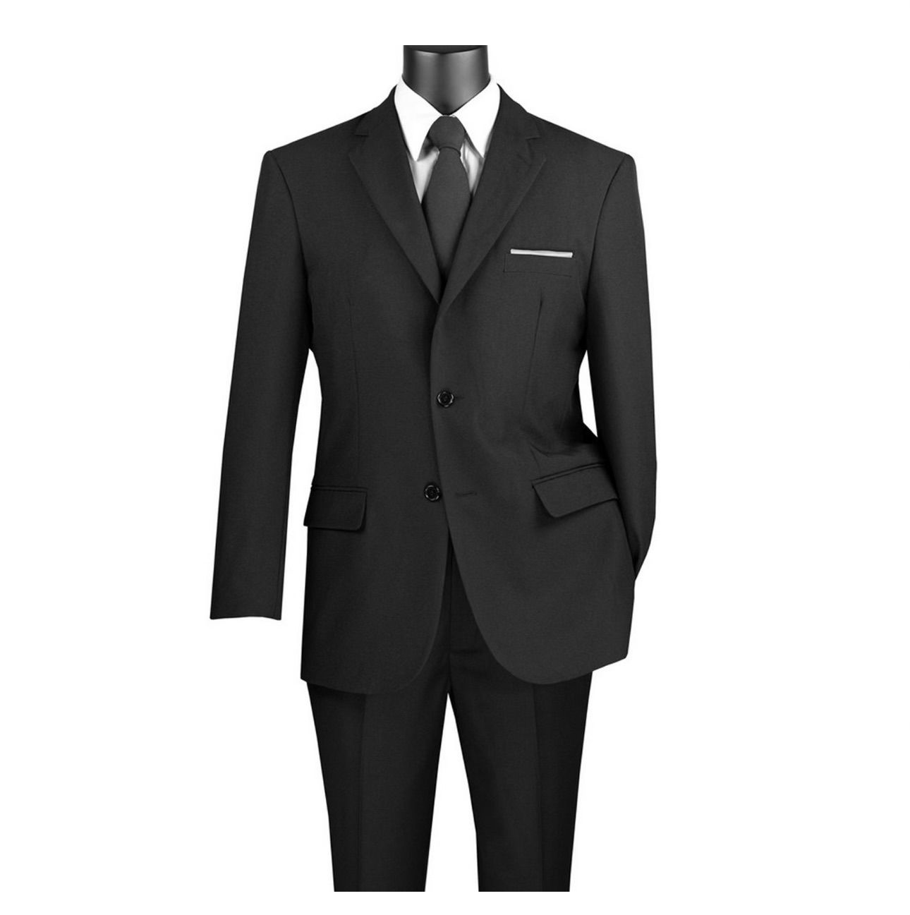 Lucci Two Piece Suit, Color: Black, Size: 58R