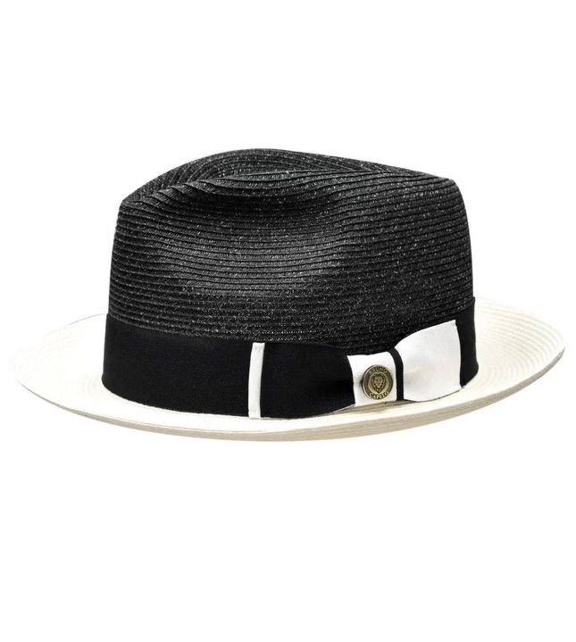 Malibu Straw Brim, Color: Ivory/Black, Size: S