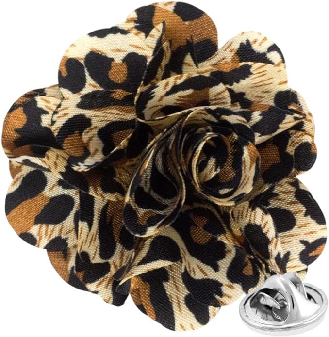 Animal Print Lapel Pin, Color: Leopard