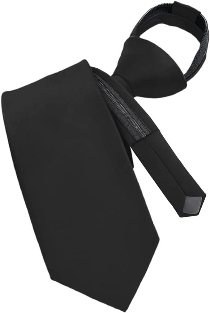 V.F. Zipper Neck Tie , Color: Black