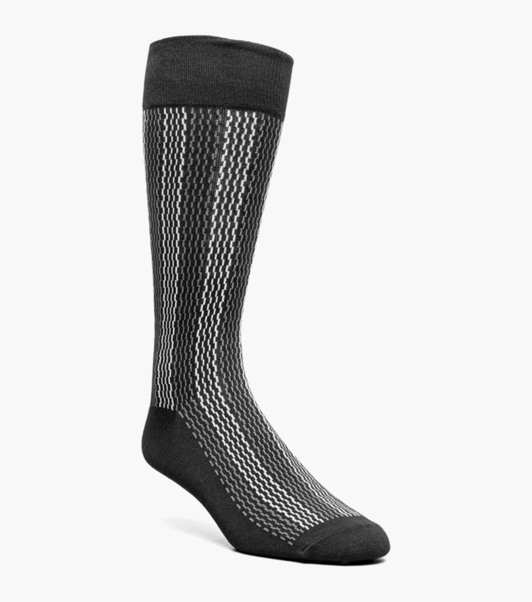 SA Offset Lines Dress Socks, Color: Black, Size: 8-13