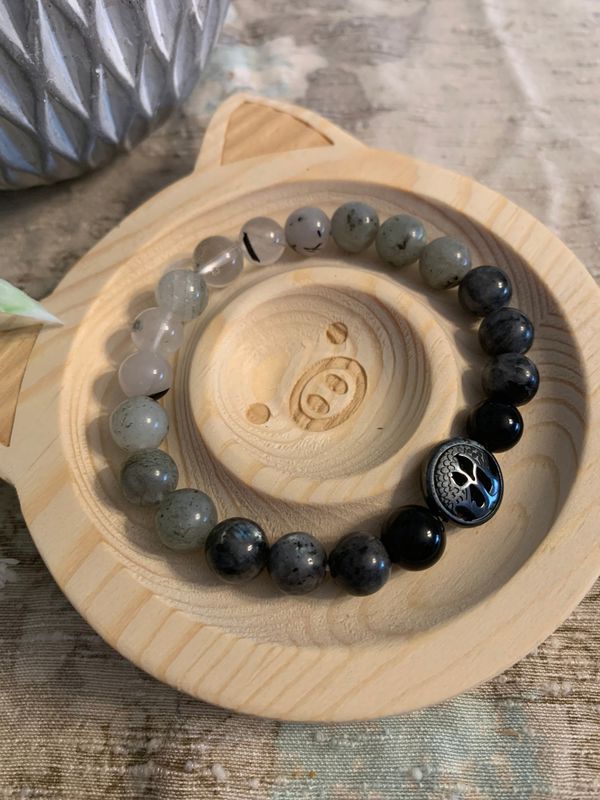 Tree of Life Crystal Beaded Ombré Bracelet