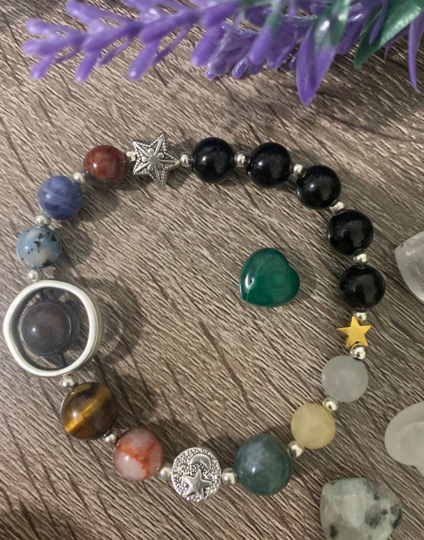 Solar System Planetary Radiance Crystal Bracelet