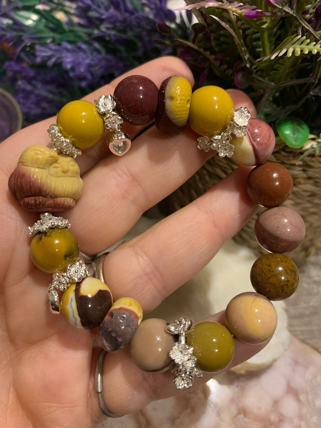 Lovebirds Mango &amp; Burgundy Alashan