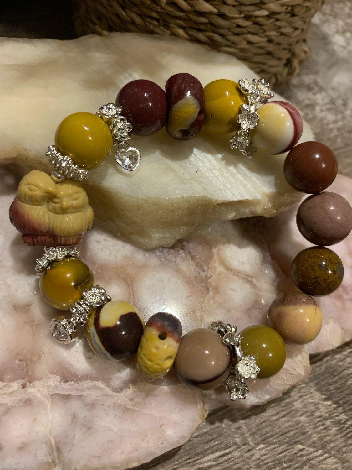 Lovebirds Mango &amp; Burgundy Alashan