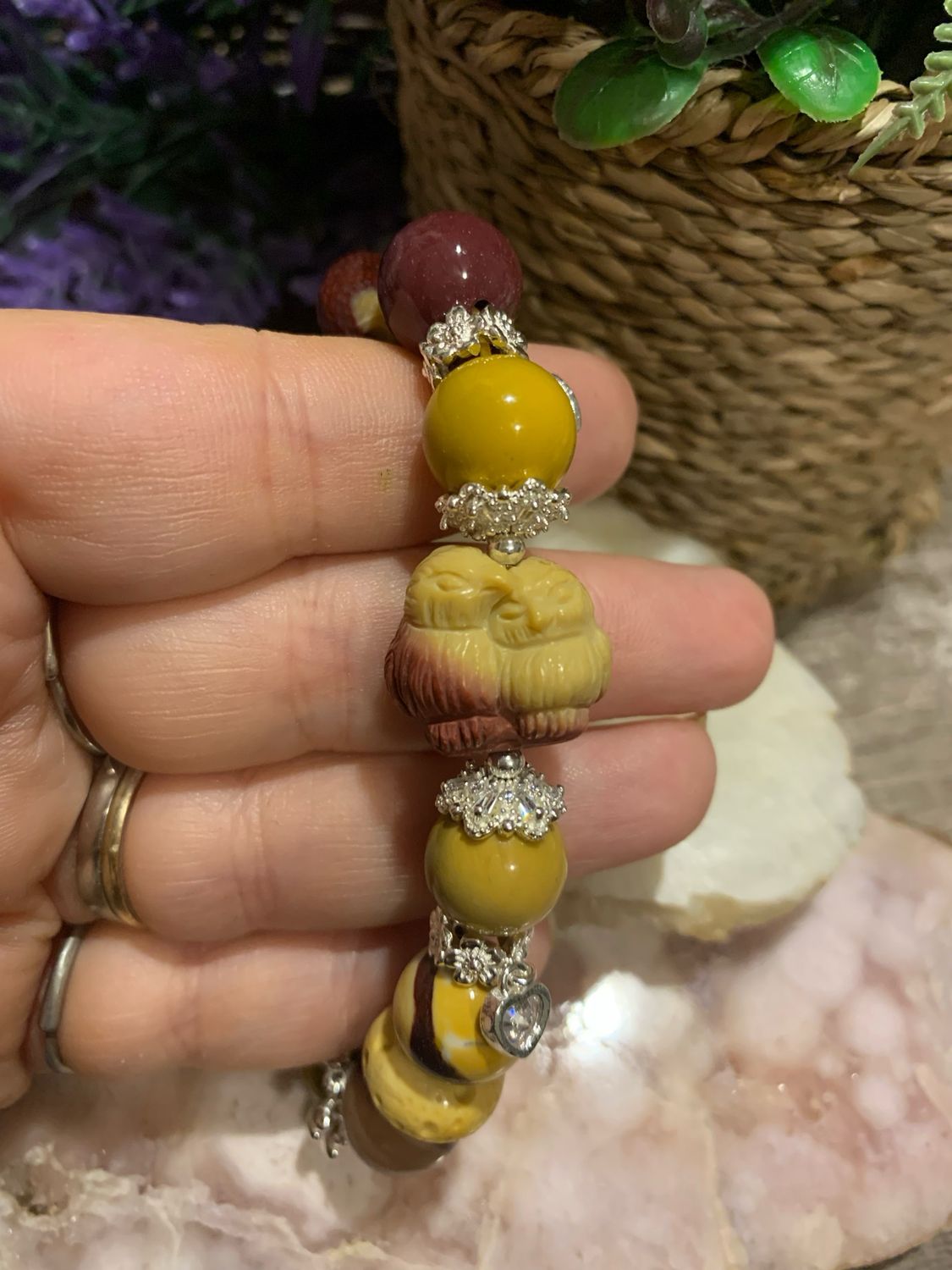Lovebirds Mango &amp; Burgundy Alashan