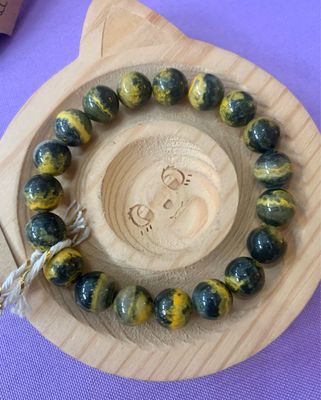 High Quality Natural Bumblebee Jasper Crystal Beaded Bracelet 9.5mm
