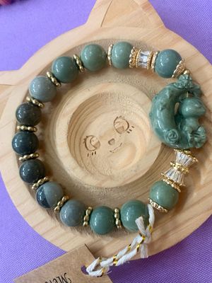 Sweet Dreams Angel Bear Alashan Agate Ombre Bracelet
