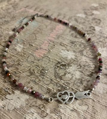 Heartstring Necklace | Watermelon Tourmaline