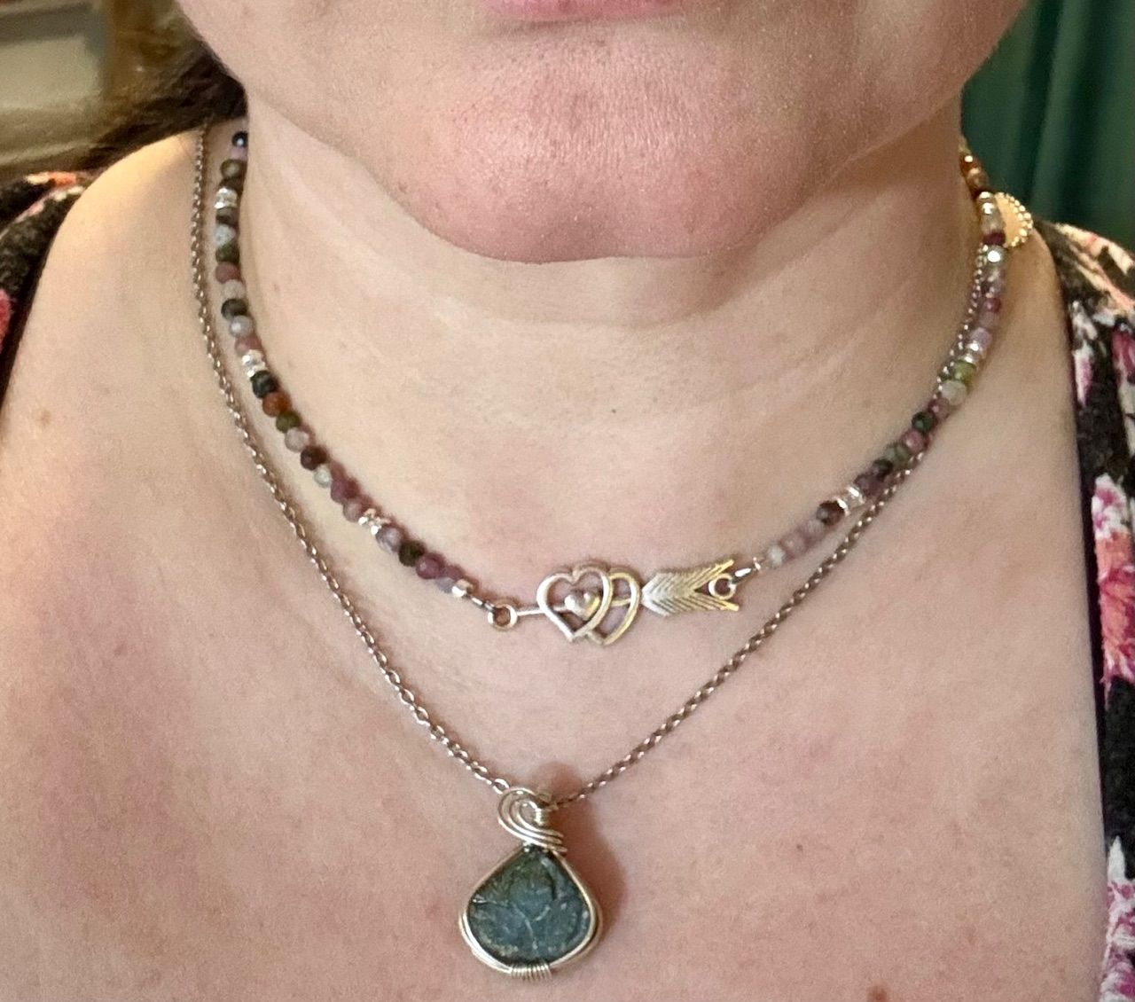 Heartstring Necklace | Watermelon Tourmaline