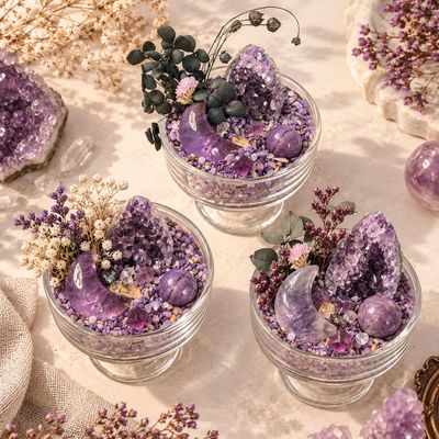 DIY Crystal Garden Terrariums