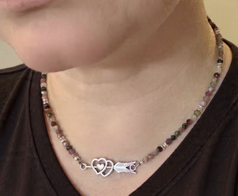Heartstring Necklace | Watermelon Tourmaline