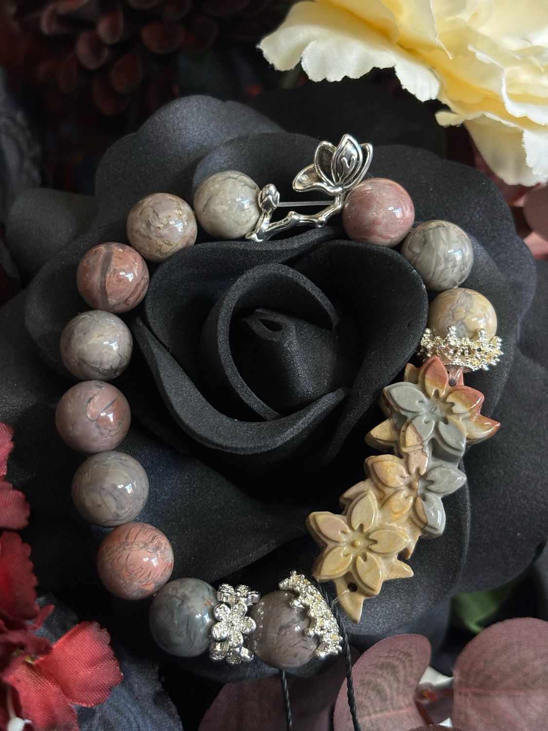 Sakura Garden Alashan Agate Bracelet