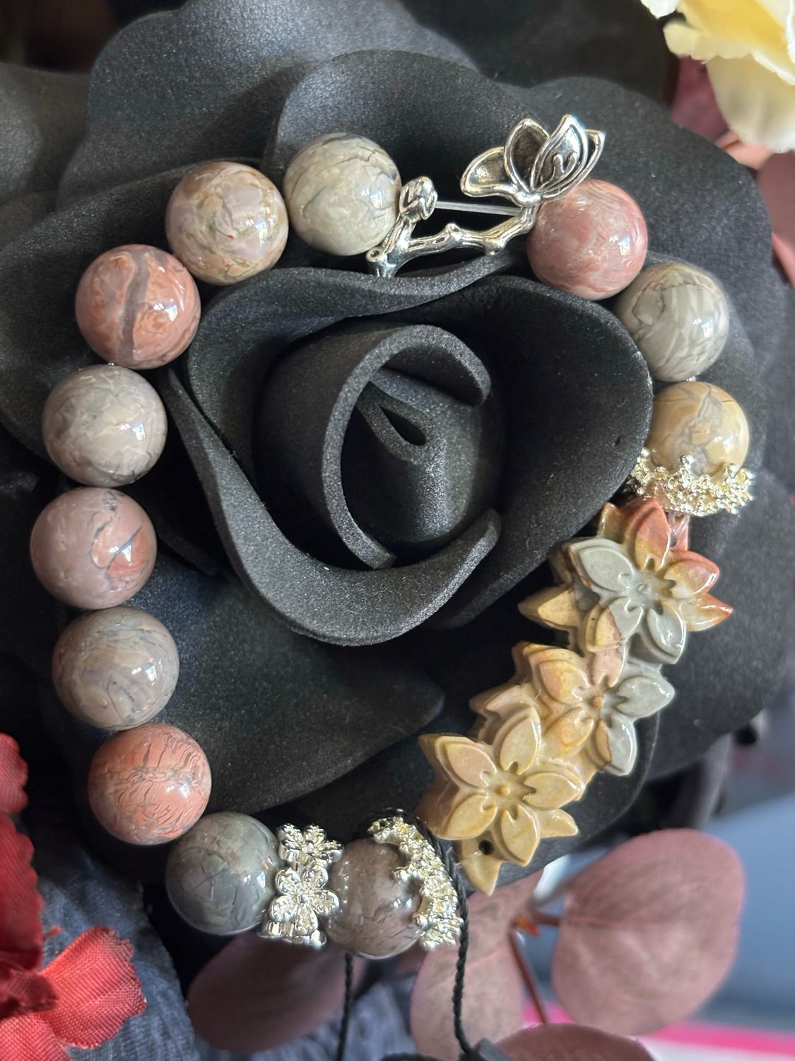 Sakura Garden Alashan Agate Bracelet