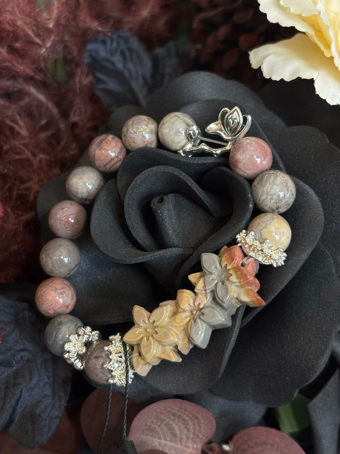 Sakura Garden Alashan Agate Bracelet