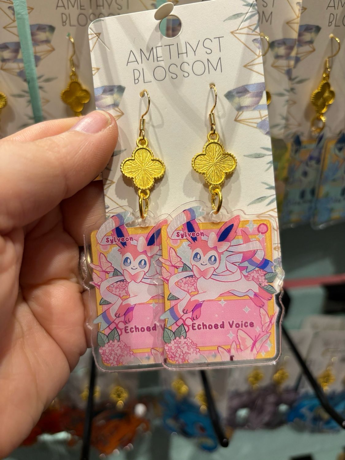 Card Style Elemental Evolutions Earrings : Fairy Fox